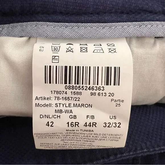 Brax Feel Good  Modern Fit stretch pants Blue Mens Size 32 32X28 Casual Work - Picture 7 of 8